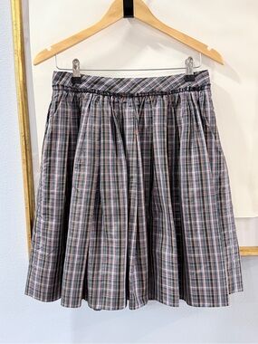 J. Crew Silk Taffeta Plaid Skirt Size 6